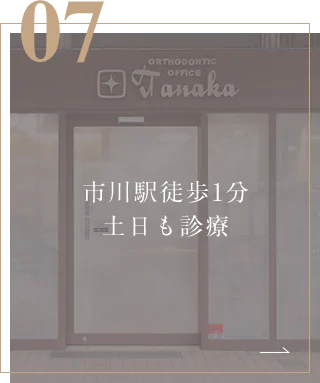 市川駅徒歩1分土日も診療
